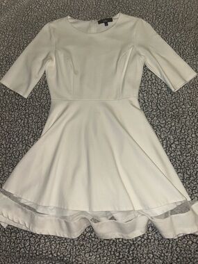 Lulu's White Scoop Neck Dress